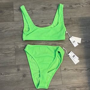Good America chartreuse bikini